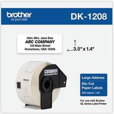 Label Makers & Labeling Tapes Brother DK1208 Label Printer Labels, 1.4"W, White, 400/Roll White