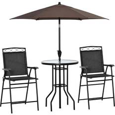 OutSunny Patio Dining Sets OutSunny 84B-226BK Patio Dining Set
