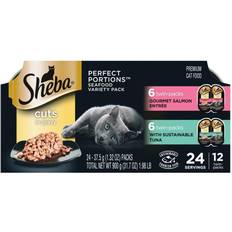 Sheba cat food Pets Sheba Perfect Portions Cuts in Gravy Salmon & Tuna Multipack 24x37.5g