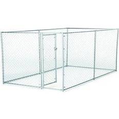 Dog Kennels - Dogs Pets Lucky Dog Galvanized Chain Link Kennel Kit