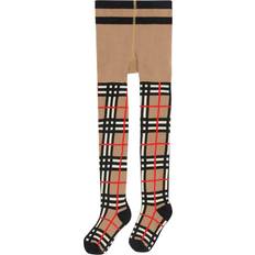 Pantyhose Children's Clothing Burberry Girl's Check Intarsia Tights - Archive Beige (80321611)