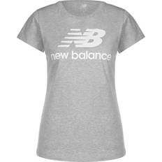 New Balance Essentials Stacked Logo Short Sleeve T-shirt - Athletic Grey