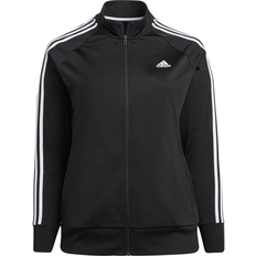 Adidas Clothing adidas Essentials Warm-Up Tricot Slim 3-Stripes Track Jacket (Plus Size) - Black