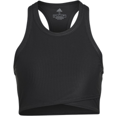 adidas Women's Yoga Studio Wrapped Rib Tank Top - Black