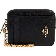 Leather Wallets & Key Holders Coach Zip Card Case - Gold/Black