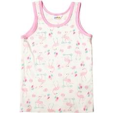 Babys Tanktops Joha Undershirt Bamboo - White with Flamingos (71028-345 -3347)