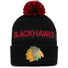 Fanatics Chicago Blackhawks NHL Draft Authentic Pro Cuffed Knit Hat with Pom Beanie Sr