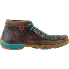 Women Chukka Boots Twisted X Chukka Driving Mocs - Brown/Turquoise
