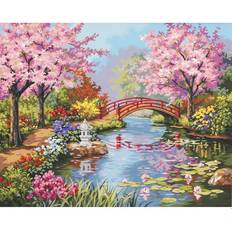 Crafts PaintWorks Art Paint Japanese Garden Paint by Numbers Kit