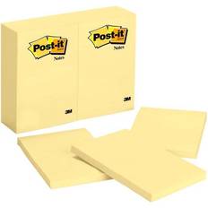 Sticky Notes 3M Original Pads in Canary Yellow, 4 x 6, 100-Sheet, 12/Pack