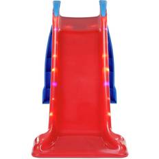 Playground Little Tikes Light-up First Slide Indoor Outdoor Playground Slide with Folding for Easy Storage Red and Blue- For Kids Toddlers Boys Girls Ages 18 Months to 6 Years