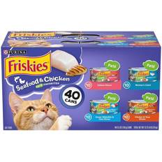 Cats Pets Friskies Pate Seafood & Chicken Variety Pack Canned 5.5-oz, can