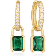 Grønn Smykker Sif Jakobs Roccanova Earrings - Gold/Green/Transparent