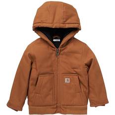Shell Outerwear Children's Clothing Carhartt Toddler's Canvas Insulated Hooded Active Jacket - Brown