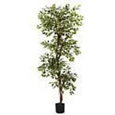 Figurines Nearly Natural 6-ft. Variegated Ficus Tree, Green