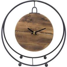 Clocks Black 12-Inch Iron Wood