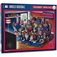 YouTheFan MLB Los Angeles Angels Purebred Fans Puzzle-A Real Nailbiter (500-Piece)