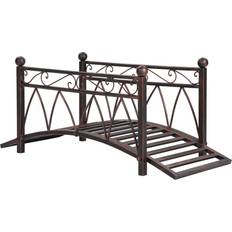 OutSunny Garden Decorations OutSunny Classic Garden Metal Bridge with Safety Railings 3.3ft