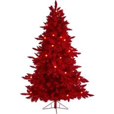 Nearly Natural 6 ft. Flocked Fraser Fir Christmas Tree 72"