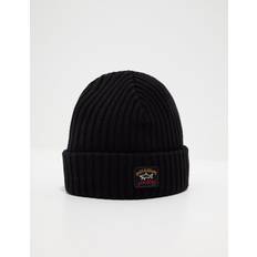 Paul & Shark Ribbed Wool Beanie with Iconic Badge