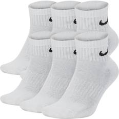 Baumwolle Socken Nike Everyday Cushioned Ankle Sock 6-pack - White/Black