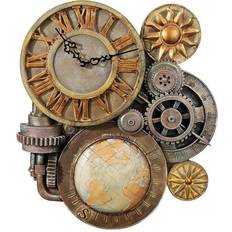 Wall Clocks Design Toscano Gears of Time Sculptural Wall Clock 15"