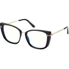 Glasses & Reading Glasses Tom Ford 53mm Cat Eye Blue Light Blocking in Shiny Black