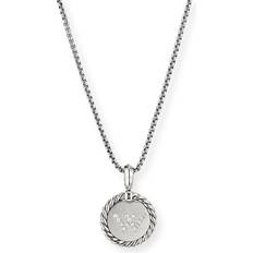 Jewelry David Yurman Initial Charm Necklace - White Gold/Diamonds