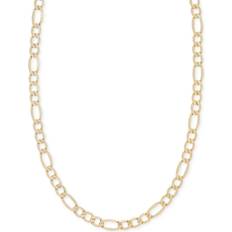 Italian Gold Figaro Link Necklace - Gold
