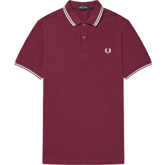 Fred Perry Herren Poloshirts Fred Perry Twin Tipped Polo Shirt - Burgundy