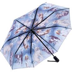 Galleria Raining Cats And Dogs Auto Open & Close Folding Umbrella Multicolur