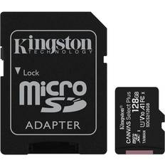 Minnekort & minnepenner Kingston Canvas Select Plus microSDXC Class 10 UHS-I U1 V10 A1 100MB/s 128GB +Adapter
