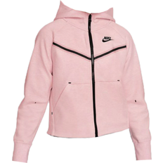 Nike tech fleece hoodie junior Children's Clothing Nike Tech Fleece Full-zip Hoodie - Pink Foam/Heather/Black (CZ2570-663)