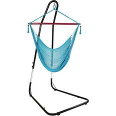 Outdoor Hanging Chairs Sunnydaze Caribbean Extra Large with Stand