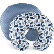 Accessories The Peanutshell Nursing Pillow Covers for Breastfeeding 2-pack Dinosaur and Navy Blue Minky Dot