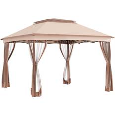 OutSunny Pavilions & Accessories OutSunny 2-Tier Top Folding Portable Pop Up Gazebo
