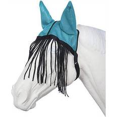 Horse Bonnets Tough-1 Deluxe Comfort Mesh Fly Veil Turquoise
