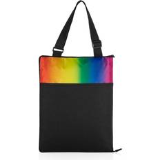 Black Fabric Tote Bags Oniva Rainbow Vista Blanket RAINBOW