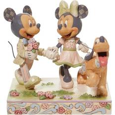 Mickey Mouse Figurines Disney White Woodland Mickey & Minnie Jim Shore Statue As Shown One-Size