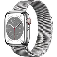 Apple Watch Series 8 Smartklokker Apple Watch Series 8 Cellular 41mm Stainless Steel Case with Milanese Loop