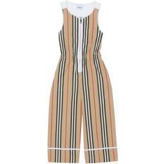 Burberry Playsuits Children's Clothing Burberry Girl's Ophelia Icon Stripe Zip-Up Jumpsuit - Archive Beige