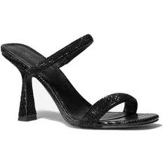 Michael Kors Slippers & Sandals Michael Kors Clara Embellished Snake Embossed Sandal - Black