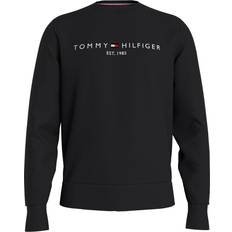 Herren - Sweatshirts Pullover Tommy Hilfiger Logo Fleece Sweatshirt - Black