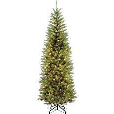 Pre lit christmas tree National Tree Company Faux Trees Green Green 7.5' Pre-Lit LED PowerConnect Kingswood Fir Artificial Christmas Tree