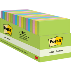 Calendar & Notepads 3M Post-it Notes Cabinet Pk 65418BRCP, 3" x 3" Bright, 100 Sheets, 18/Pack