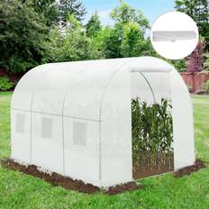 OutSunny Freestanding Greenhouses OutSunny 10 x 7 x 7FT Replacement Greenhouse Cover w/ Windows White