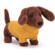 Jellycat Dogs Soft Toys Jellycat Sweater Sausage Dog Yellow
