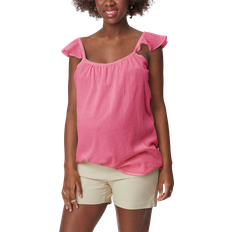 Stowaway Collection Gauze Maternity Top Bright Rose