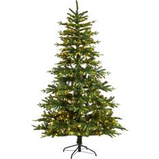 Montreal Spruce Artificial with 650 Warm Led Lights and 1575 Bendable Branches, 7' Green Christmas Tree