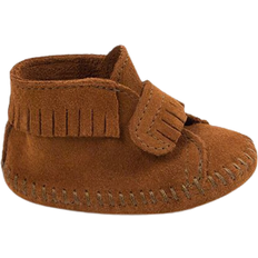 Indoor Shoes Children's Shoes Minnetonka Moccasin Front Strap Booties - Brown